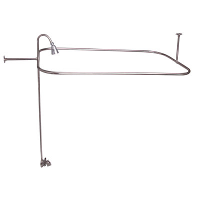 2 Handle Bathroom Clawfoot Tub Faucet with Diverter