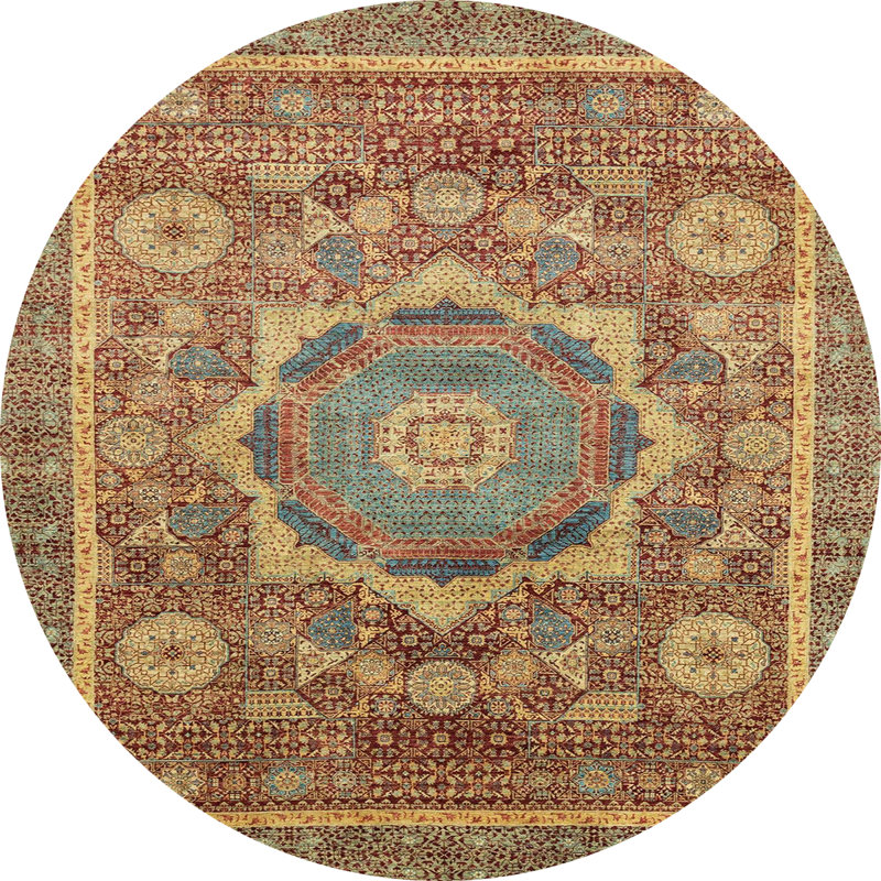 Abstract Indoor Rug, Round 8'
