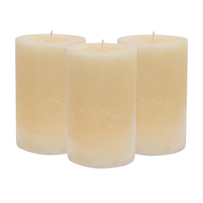 Vanilla Scented Pillar Candle, 14.5cm H x 9cm W x 9cm D