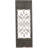 Wood Window Inspired Panel Scroll Brown Wall Decor with Copper Metal Scrollwork