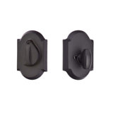 #1 Plate And Flap Single Cylinder Deadbolt Flat Black Bronze Finish