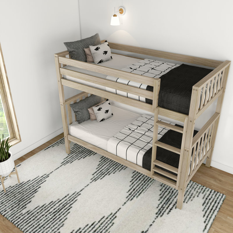 Brubaker Bunk Bed with Built-In Ladder, Blonde