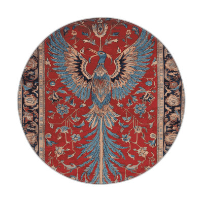 Tapis d'intérieur et d'extérieur brun Persian