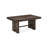 84" Dark Brown Wood Self-Storing Leaf Trestle Base Extension Dining Table