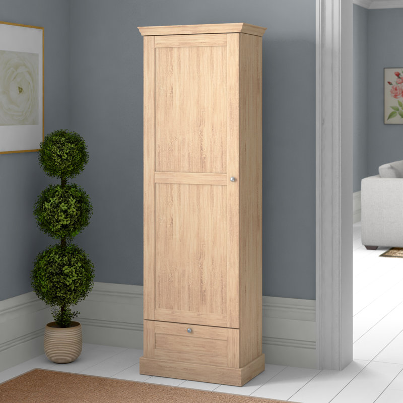 Rawls 1 Door Manufactured Wood Wardrobe, Sonoma Oak