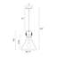 Luminaire suspendu conique en verre 1 lumière Martina-1952048129-1952048128