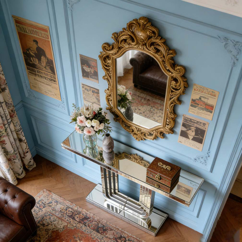 Miroir avec miroir et console