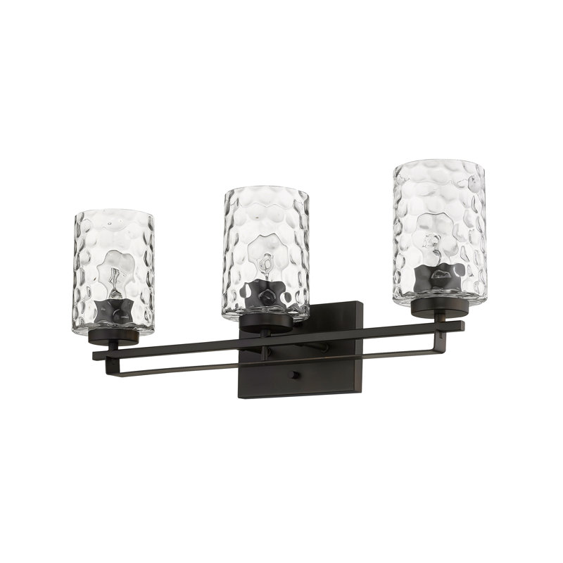 Éclairage de salle de bain à intensité variable 3 lumières Livvy, Bronze frotté à l'huile