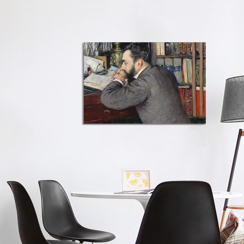 Portrait Of Henri Cordier (Teacher At The School Of Oriental Languages) by Gustave Caillebotte - Wrapped Canvas Painting