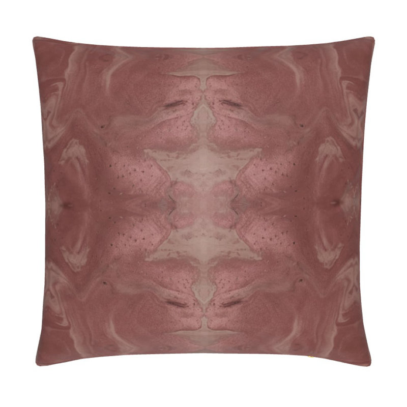 Gilt Square Pillow Cover & Insert, 22"H x 22"W, Ruby Geometric