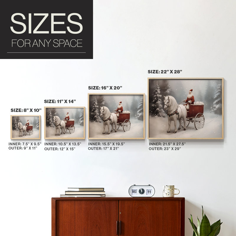 Chirstmas Art-CMXX -Framed Print - Restickable, H 8 po x l 10 po, Naturel