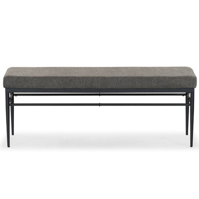 Ninette Linen And Metal Bench by George Oliver