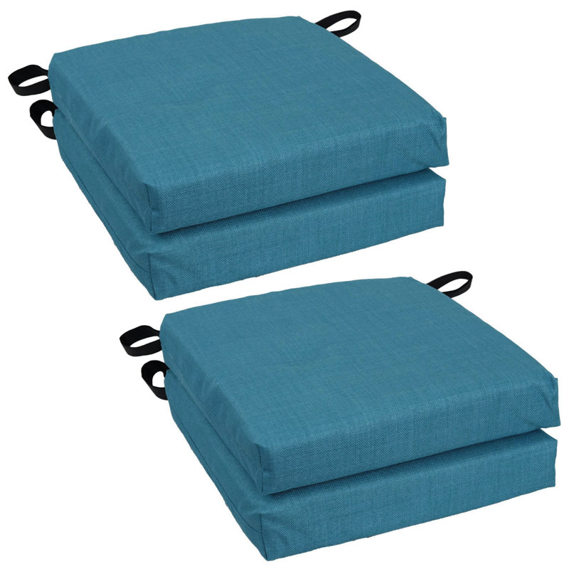 Outdoor 3'' Seat Cushion, Sea Blue