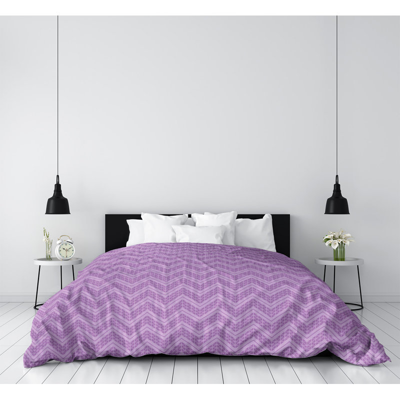 Housse de couette simple Rhonda Cheval, Housse de couette pour très grand lit, Microfibre, Violet foncé