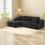 Canapé d'angle moderne Cloud en chenille de 274 cm (108 po) pour la maison-1584614088