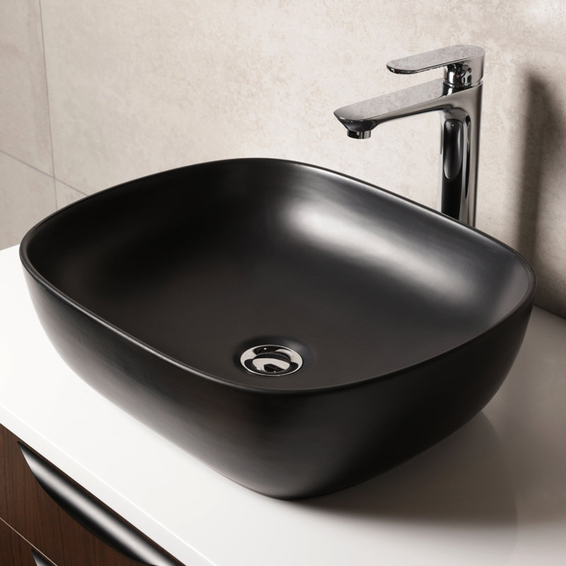 Navi 19.88'' L Bathroom Sink, Matte Black
