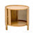 Coffee Table, Modern Round Rotating with Rattan