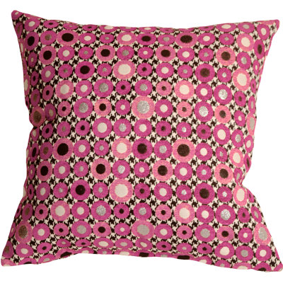 Houndstooth Spheres Square Throw Pillow