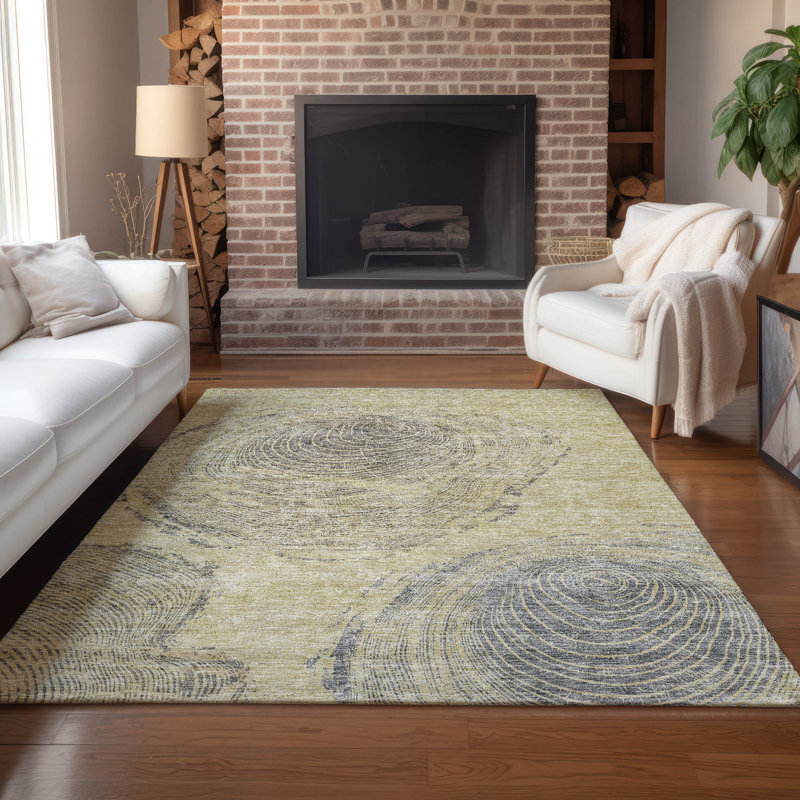 Alta Washable Abstract Indoor / Outdoor Rug, Rectangle 10' x 14'