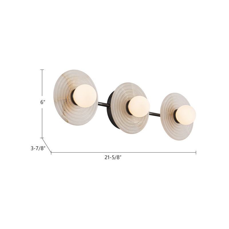 Dahlia 3 - Light Vanity Light, Vintage Brass