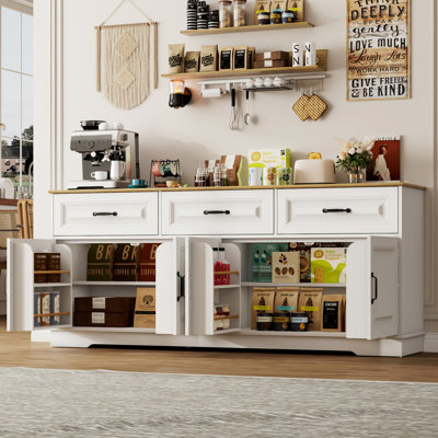 Buffet 70 "avec tiroirs et tablettes de rangement Farmhouse