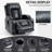 Infinite Position Single Motor Power Lift Recliner with USB Charging Port, Cup Holders, 8-Point Vibration Massage & Lumbar Heating for Elderly-1015910933