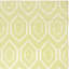 Tapis ivoire / vert en laine et coton tissé à la main Dhurries-1477060314