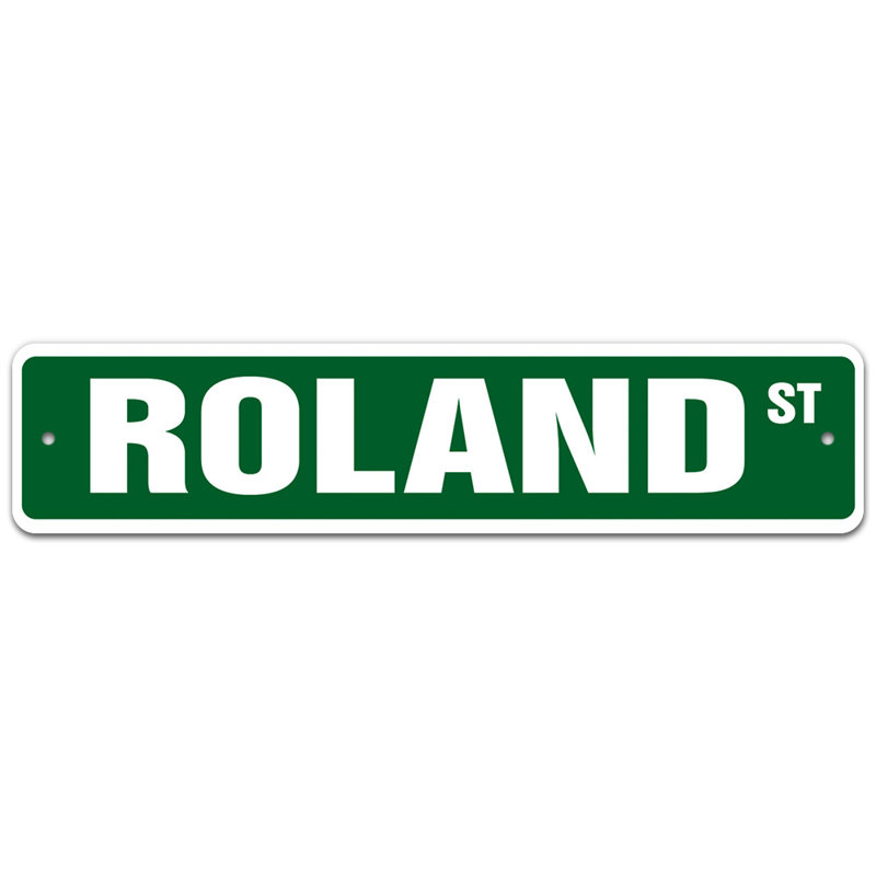 Plaque de rue, H 6 po x l 24 po x P 0,1 po