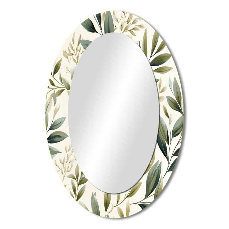 Miroir mural Tranquil Leaves - vert, 36 po x 24 po