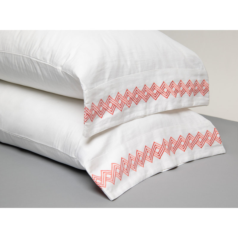 Ensemble de draps en satin Malfia, Très grand, Corail