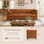 Canapé 78,5 po en similicuir Chesterfield-133661398