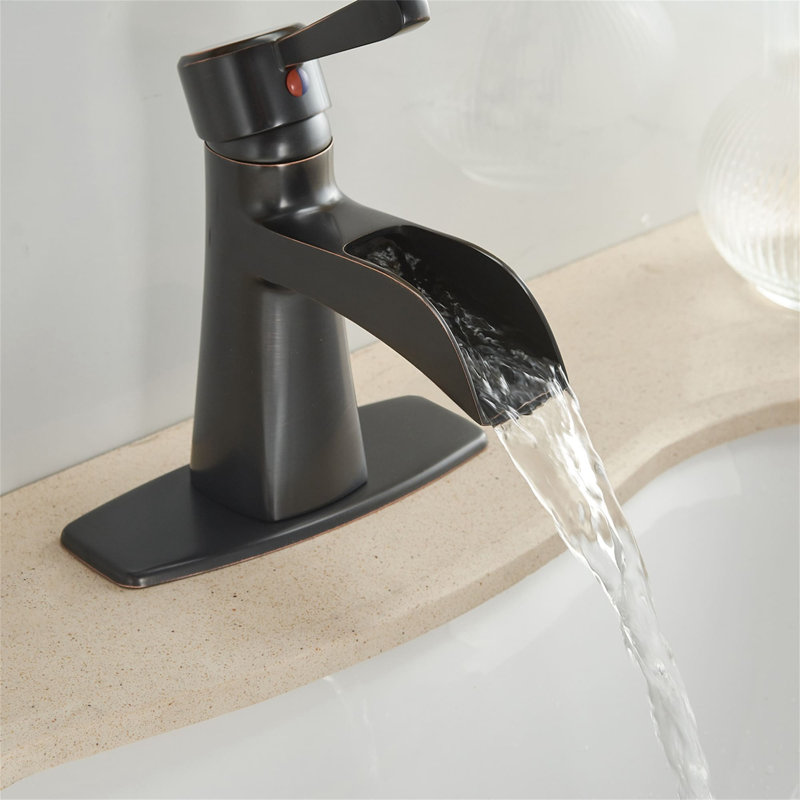 Single-Hole Single-handle Bathroom Faucet with Drain Assembly, Oil Rubbed Bronze
