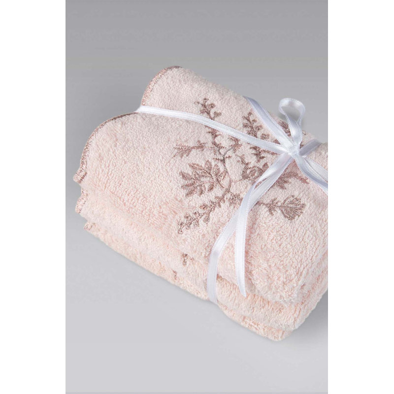 Ensemble de serviettes de bain 3 pièces Heckson, Rose