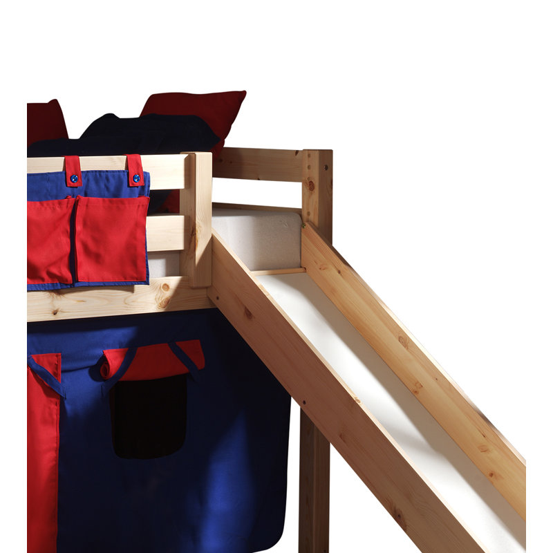 Escalera European Single (90 X 200 Cm) Mid Sleepers with Built-in Ladder Included, Natural
