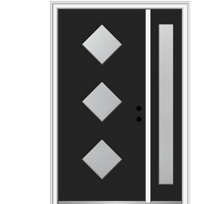 Spotlight Glass 81.75'' Flush Steel Front Entry Doors