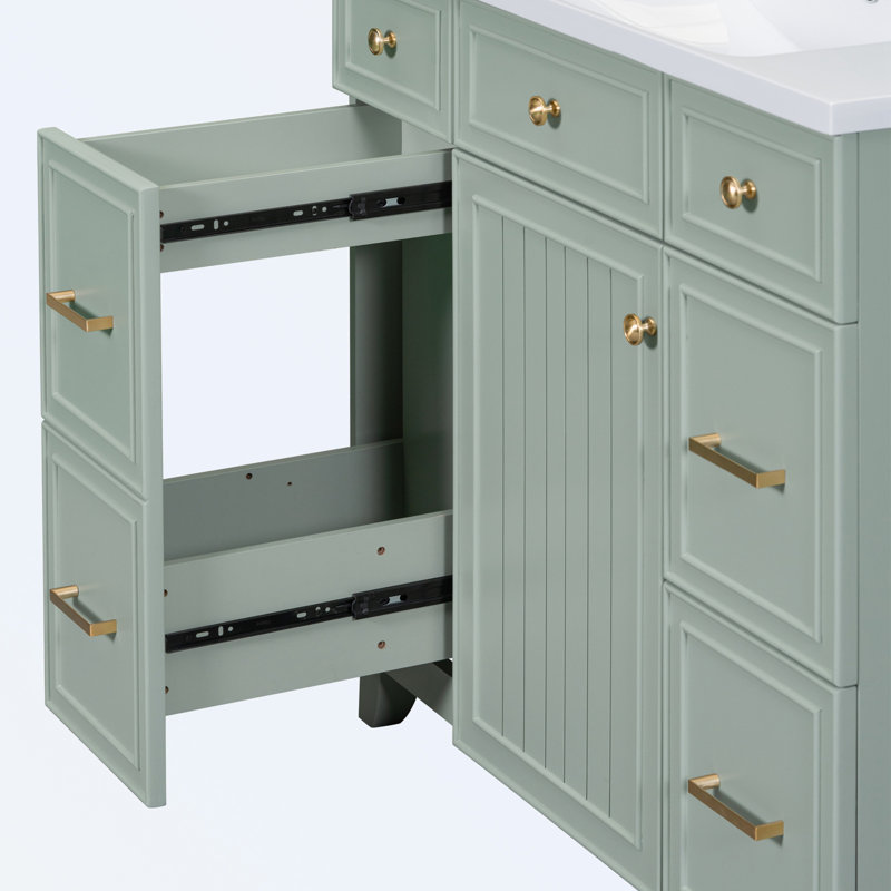Rangement pour salle de bain Chandace, Vert