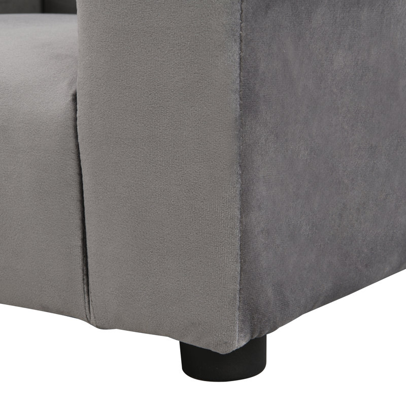 Kids Chair, Kids Upholstered Couch With Ottoman