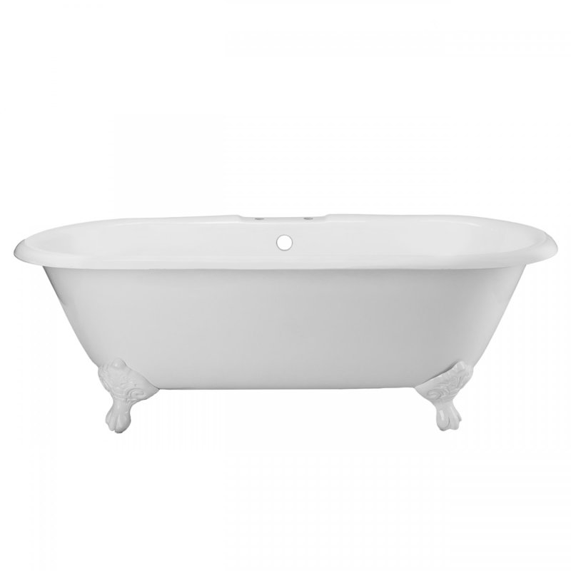 Cambridge 61'' x 30'' Soaking Porcelain Bathtub, White