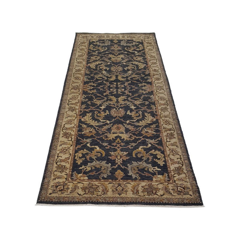 Davey Hand Knotted 4x10 Grey Runner