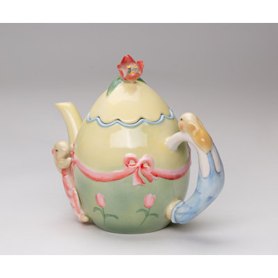 Théière en céramique Lapin de Pâques H 5,75 po