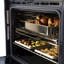 ZLINE Autograph 30 in. True Convection Double Wall Oven in Black Steel with Gold Helix Handles