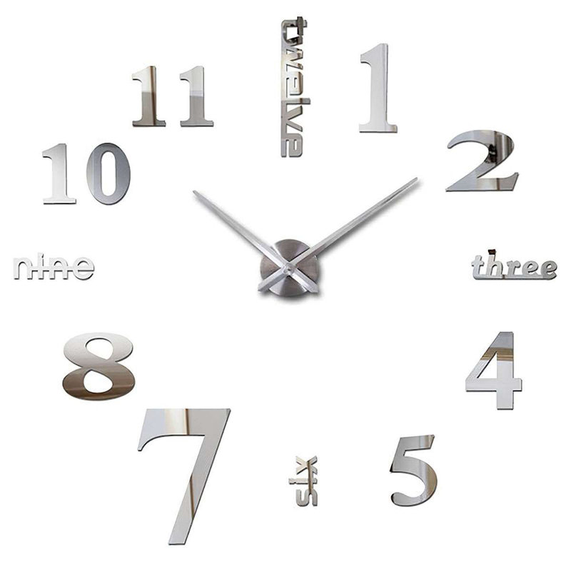 Très grande horloge murale Chockla, Argent
