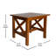 Table de bout en bois massif de style campagnard Cudahy-31561109-31561110
