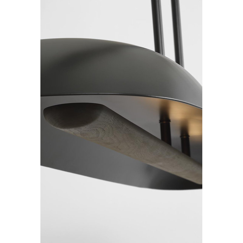 Anne-Marie Barton Remi 60" Linear Pendant, Matte Carbon and Warm Walnut