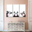 «Funny Animal Three Funny Animals», ensemble de 3 pièces sur toile par Emma P-93062156