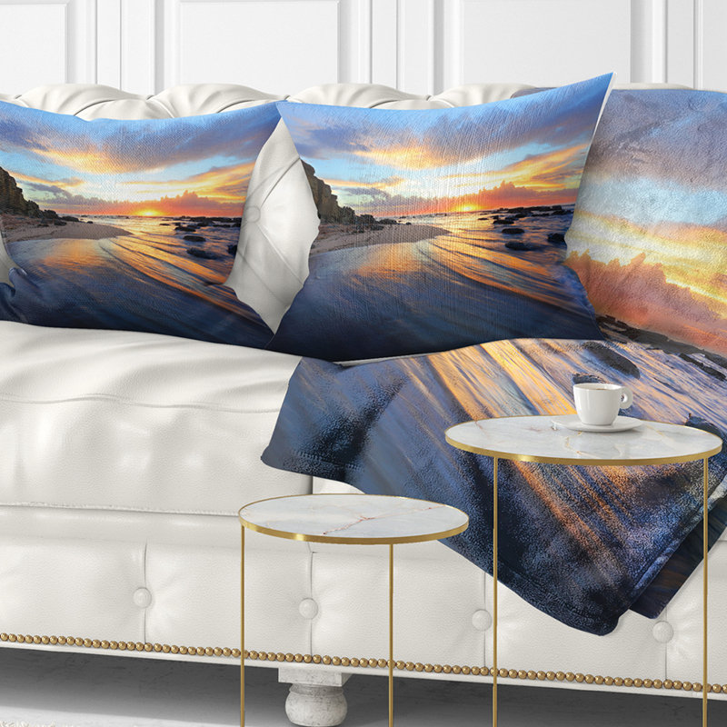 Coussin Seascape, 18 po x 18 po, Carré