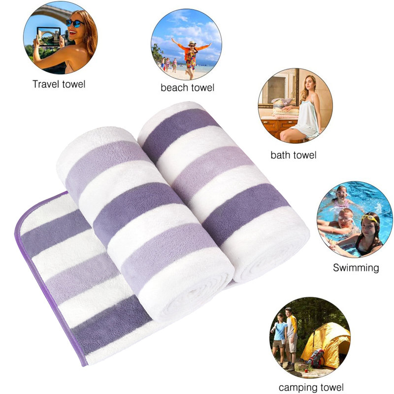 Ensemble de serviettes de bain 2 pièces Alboran, Mauve