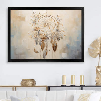 «Beige et gris fils de rêves», impression sur toile