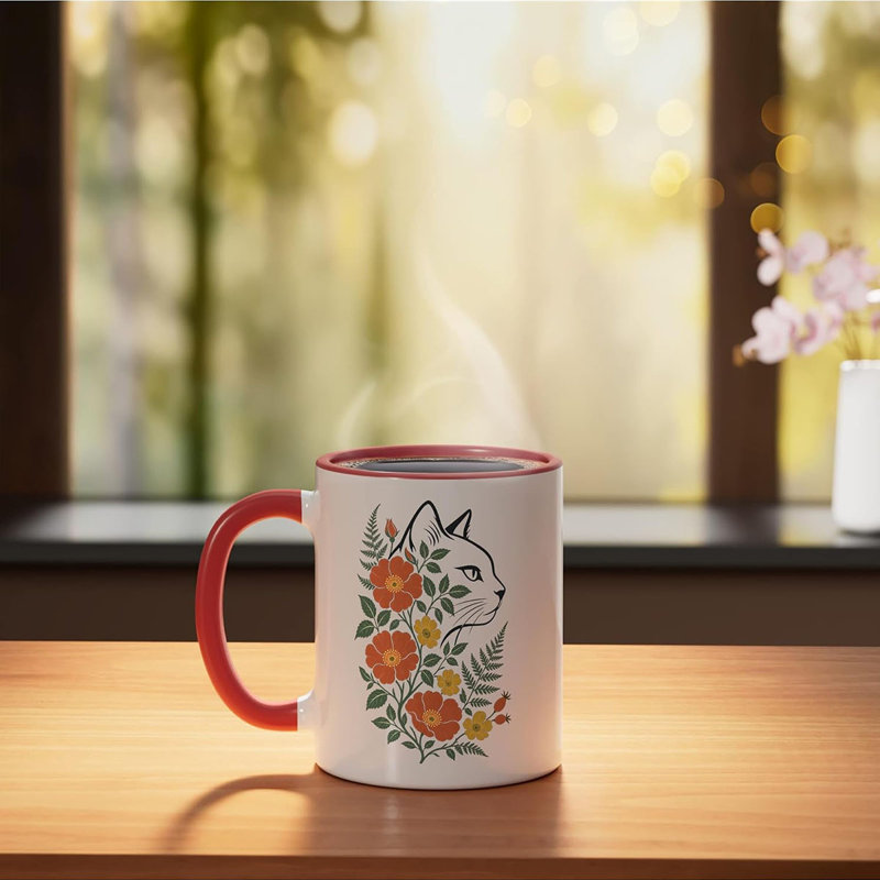 Ceramic Coffee Mug, Red