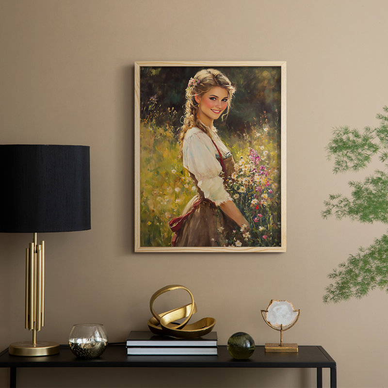 Reproduction encadrée WOMEN Series CCLxxxviii - bois massif, Naturel, H 11 po x l 9 po